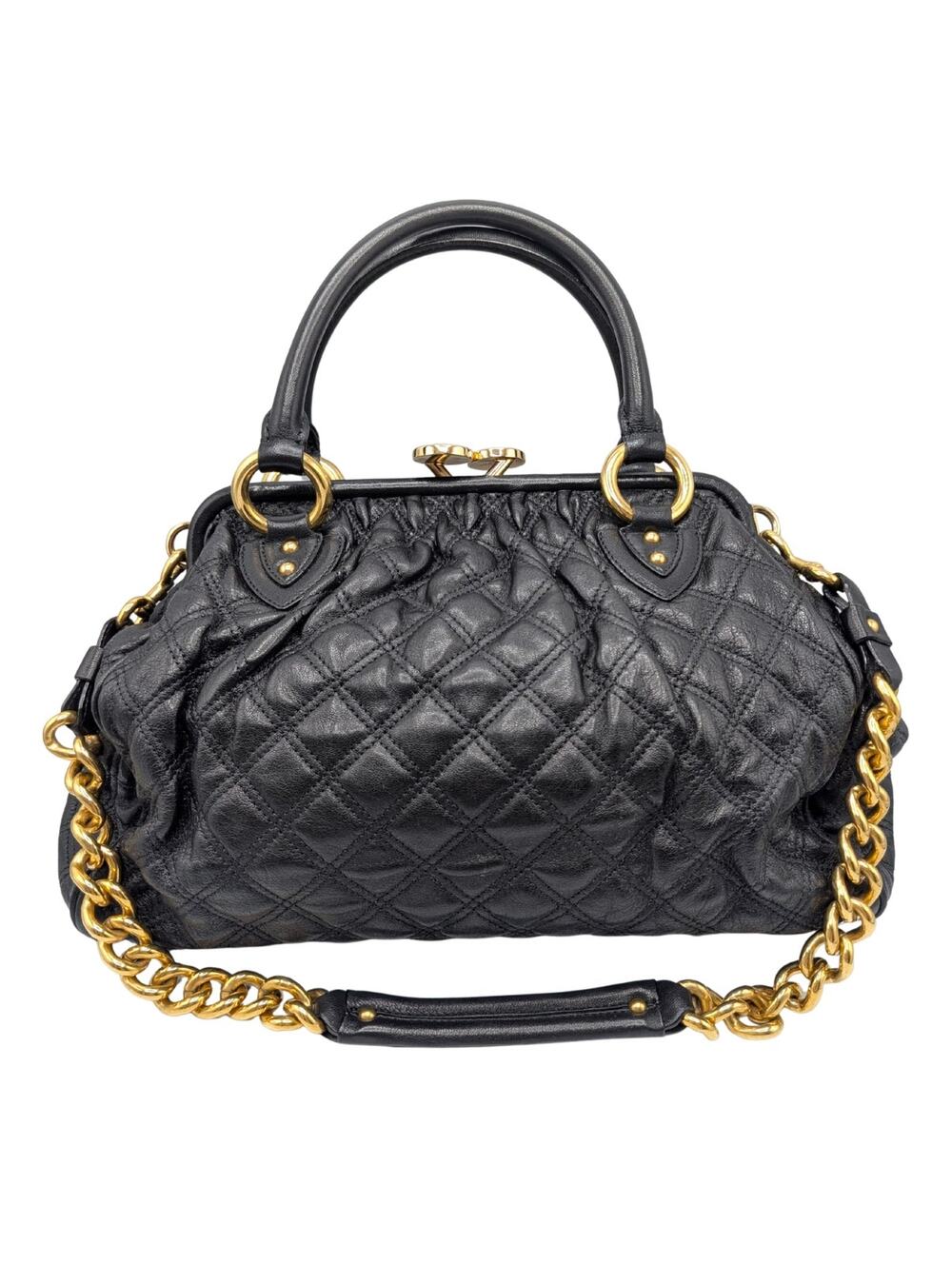 NWT Marc Jacobs Stam Black Quilted Leather Chain Bag